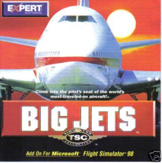 MS Flight Simulator 98 + Big Jets Add on PC CD pilot aircraft jetliner
