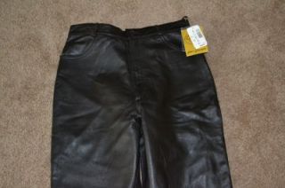 New Rem Garson Brown Leather Pants Designer Womens Size 12 $180