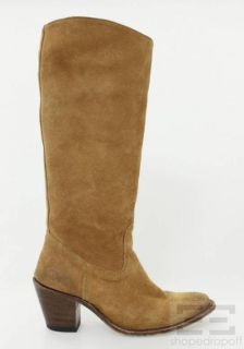 frye tan suede knee high boots size 7