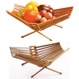 Fruit Basket Bowl Chef Collection Foldable Bamboo 100% Eco Friendly