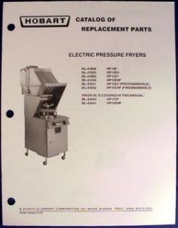 hobart electric pressure fryers hp15 parts catalog