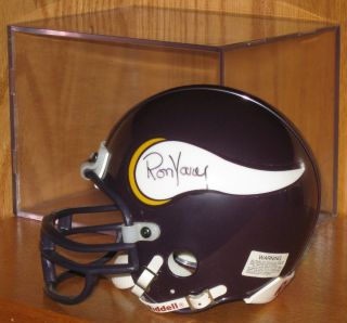 Ron Yary Gary Anderson Minnesota Vikings Signed Mini Helmet Display