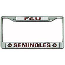 Florida State Seminoles FSU Metal Chrome License Plate Frame Cover