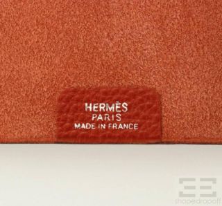 Hermes Rouge Garance Togo Leather Ulysse PM Agenda Cover & Travel
