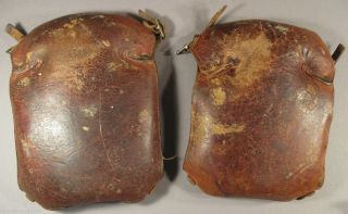 Old Leather Knee Pads Kneeling Pads for Garden Farm Agricultural Work