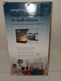 New Simplicity Large Full Motion TV Wall Mount TVs 30 55 SLF1 B1