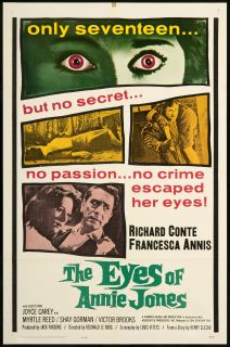 Eyes of Annie Jones 1964 Original U.S. One Sheet Movie Poster