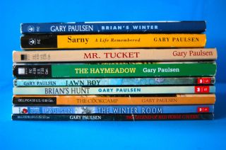 Lot 9 GARY PAULSEN Books HATCHET Titles BRIANS WINTER Mr Tucket SARNY