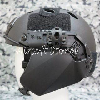 Airsoft SWAT Gear Up Armor Side Cover for Fast Helmet Rail Black