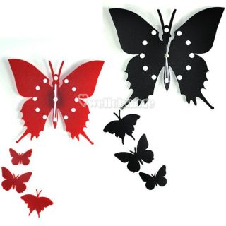 Charm Butterfly Wall Clock Decor Home Art Design Modern Style Time