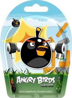 Gear4 Angry Birds in Ear Stereo Headphones Black Bird Tweeters