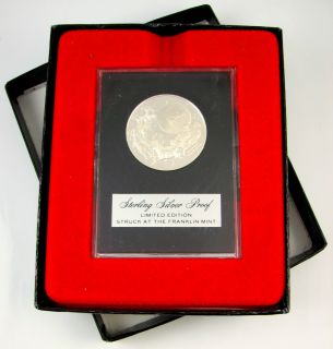  Cola Santa Clause Sterling Silver Proof Round Franklin Mint J