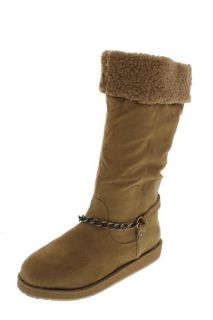 by Guess New Horizan Tan Faux Suede Flat Mid Calf Casual Boots Shoes