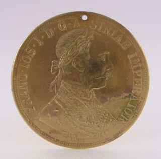 1905 Antique Franz Joseph Austrian Jeton Coin Medallion