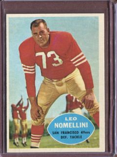 search our store pesamember 1960 topps 121 leo nomellini nm # d22170