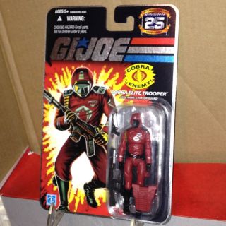 Gi Joe 25th Anniversary Foil Cobra Elite Trooper Crimson Guard Figure