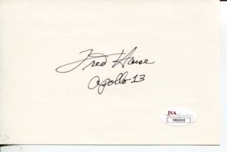 Fred Haise Apollo 13 NASA Astronaut Moonwalker RARE Signed Autograph