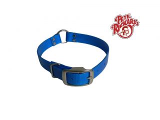 Pete Rickards 22 Blue Biothane Dog Collar