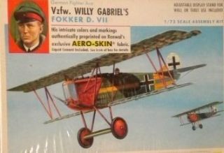Renwal Willie Gabriels Fokker D. VII 1/72 Model Kit   Sealed