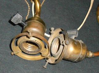 Lot 3 Old Electric Sockets Uno Sconce Fixture Bryant Monowatt Table