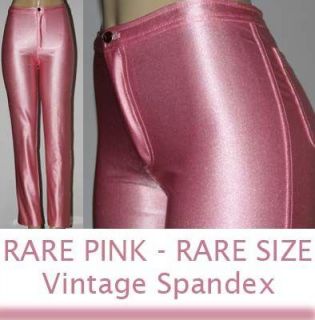 RARE Sexy Pink Fredericks of Hollywood Vtg Shiny Spandex Disco Pant