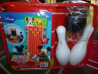 Disney Mickey Mouse Clubhouse Game Play Rug Includes Bowling Ball Pins