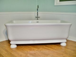 M44 Free Standing Bathtub and Faucet Tub Clawfoot Soaking