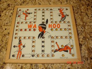  VINTAGE SQUAW INDIANS WAHOO GAME CHECKER CHESS BOARD GATESVILLE TEXAS