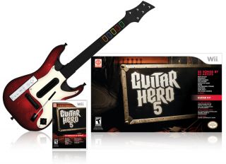 Game bundled with new Guitar Hero guitar in Guitar Hero 5