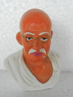 RARE Old Hand Made Mahatma Gandhi Clay Figure Toy