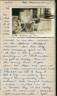 1941 1942 Handwritten Diary Teen Girl Boys War Ballet