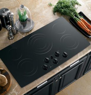 GE Profile PP972BMBB 36 in Electric Black Cooktop