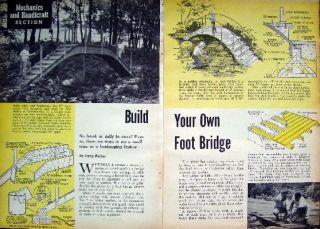 How to Build Wooden Garden or Stream Foot Bridge Plans