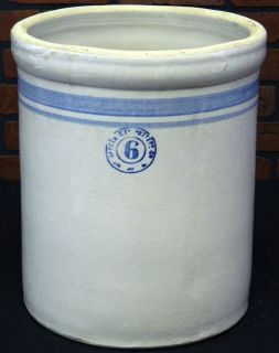 Vintage Garden City Pottery 6 Gallon Crock Stoneware