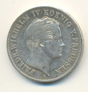 Germany German States Prussia Friedrich Wilhelm IV Silver Thaler 1849