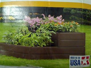  48 Inch by 48 In by 18 In 6 Panel Tiered Resin Raised Garden Kit
