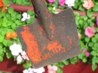 Antique Garden Tool Old Red Paint Vintage