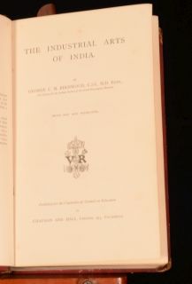 The Industrial Arts of India George C M Birdwood Illustrated