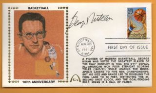 George Mikan Signed Gateway Cachet Minneapolis Lakers