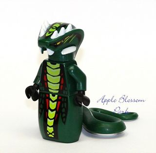 Free SHIP Lego Ninjago Acidicus Minifig Green Snake General Minifigure