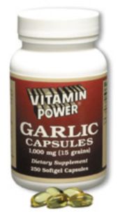 Vitamin Power Garlic Oil Capsules 1000 MG Pure Garlic Extract 100 Ct