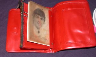 Vintage Beatles Pink Wallet Coin Purse John Lennon Paul McCartney