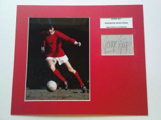 RARE George Best Man UTD Signed Autograph Display COA Manchester