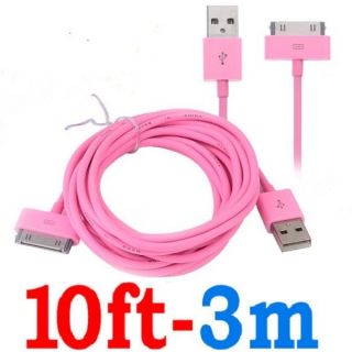 10 FEET 3M LONG USB SYNC DATA CABLE CHARGERING FOR IPHONE4 4S IPAD2