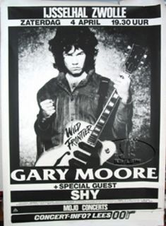 Gary Moore 1987 Tour Concert Poster Thin Lizzy Skid Row