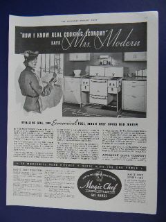  Chef American Stove Company Gas Range Kitchen Sales Art Ad