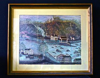 JOSEPH PICKETT Coryells Ferry 1776 Folk Art NEW HOPE George Washington