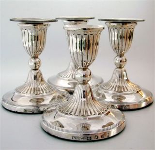  1805 George III Sterling Silver Candlesticks John Roberts Co Antique