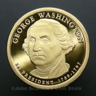 2007 S George Washington Presidential Dollar Gem Proof Deep Cameo