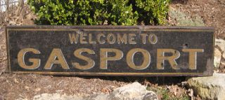 Welcome to Gasport New York Rustic Hand Made Wooden Sign